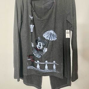 Disney Boutique Charcoal Gray Top